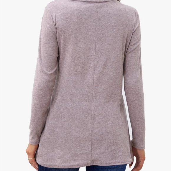 Bluetime - Cowl Neck Long Sleeve Tunic Top Casual Loose Pullover Shirt size XL - Picture 5 of 5